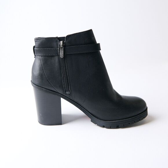 Circus By Sam Edelman Deacon Black Ankle Bootie Sz 10M High Heel Lug Heel New - Picture 2 of 9